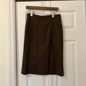 Worth Collective Breen Wool Pinstripe Skirt